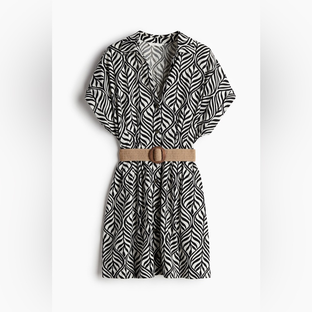 H&M linen dress never worn with matching belt.